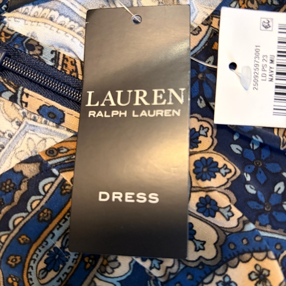 NEW Ralph Lauren LRL Paisley Twist Front Dress Sz 8 Multicolor Elegant Classic - Picture 8 of 12